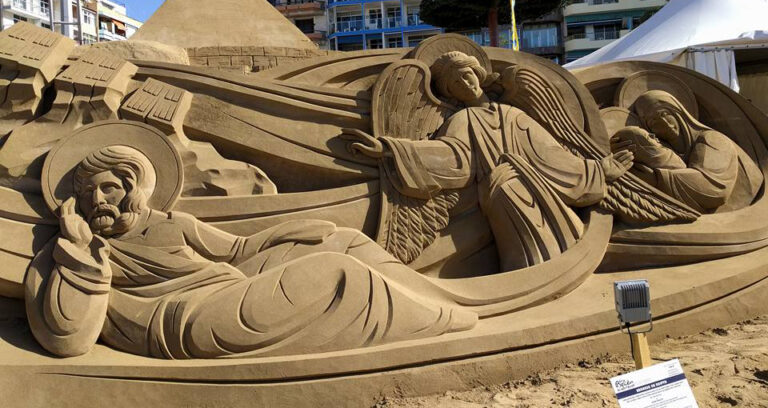 Foto zandsculptuur Denise Hilhorst
